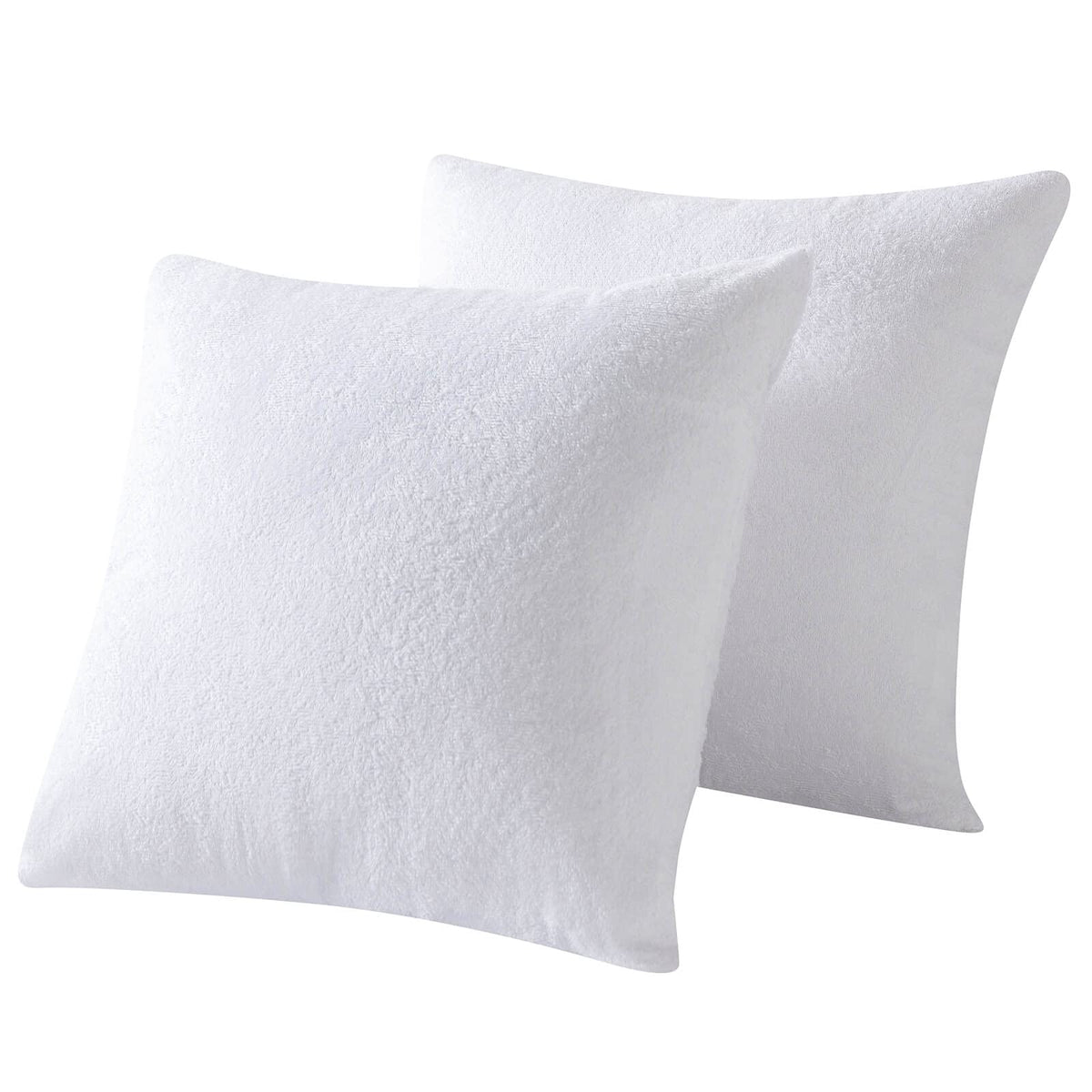 Waterproof Feather Proof Pillow Protectors With Zipper 16X16 Pack Of 2 Soft Bamboo Viscose Terry Zippered Square Throw Pillow Co