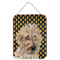 Caroline's Treasures SC9667DS1216 Golden Doodle 2 Candy Corn Halloween Wall or Door Hanging Prints Aluminum Metal Sign Kitchen W