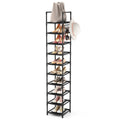 Lanteful Tall Narrow Shoe Rack For Entryway, 10-Tier Sturdy Metal Shoe Shelf Storage 10-15 Pairs Of Shoes And Boots, Space Savin