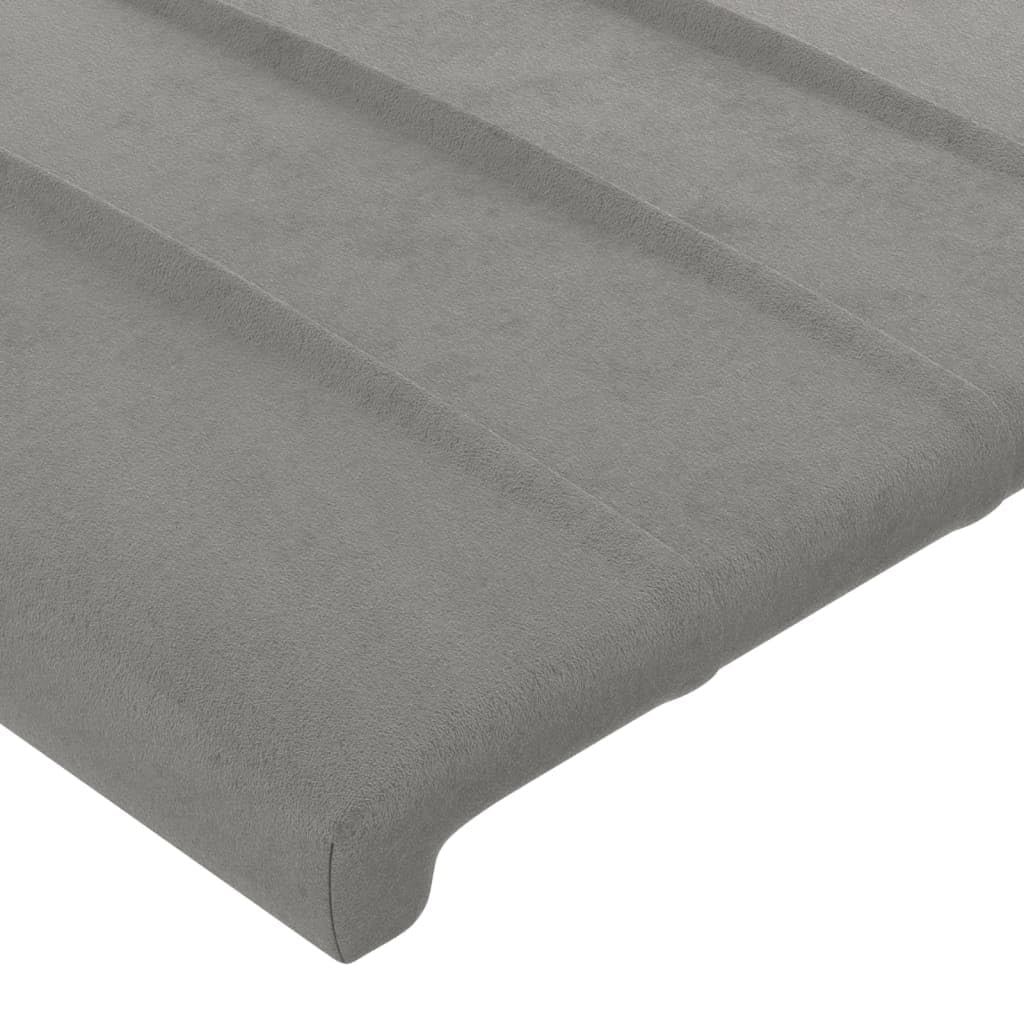 vidaXL Headboard Light Gray 39.4"x2"x30.7"/34.6" Velvet