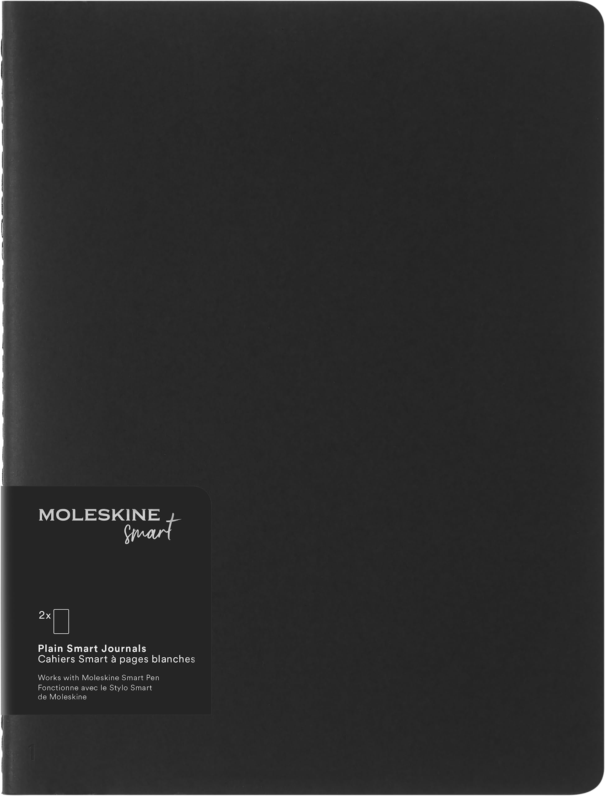 Moleskine Smart Cahier Journal, Extra Large, Plain, Black, Soft Cover (7.5 X 10)