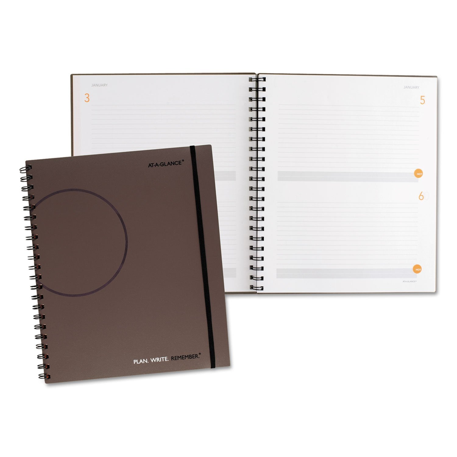At-A-Glance Undated Planner, 11 X 8.38,Gray Cover (80620430)