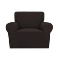 Purefit Stretch Chair Sofa Slipcover – Spandex Jacquard Non Slip Soft Couch Sofa Cover, Washable Furniture Protector With Non Skid Foam And Elastic Bottom For Kids (Chair, Chocolate)