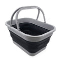 Sammart 19L (5 Gallons) Collapsible Tub With Handle - Portable Outdoor Picnic Basket/Crater - Foldable Shopping Bag - Space Savi