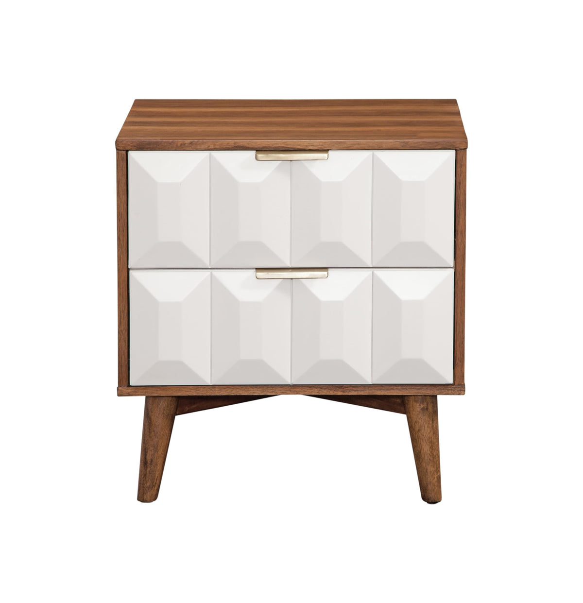 Steve Silver Co Ginny Nightstand-Acacia Wood, Mid-Century Modern Design, Burnished Walnut Finish Table, 16 x 22 x 25