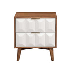 Steve Silver Co Ginny Nightstand-Acacia Wood, Mid-Century Modern Design, Burnished Walnut Finish Table, 16 x 22 x 25
