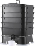 The Original VermiHut Plus 5Tray Worm Composter  Indoor & Outdoor Vermicomposting Bin | Sustainable Design for Food Waste Recy