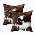 Tomwish 2 Packs Hidden Zippered Pillowcase Christmas Cowhide Accent Printing 18X18Inch,Decorative Throw Custom Cotton Pillow Cas