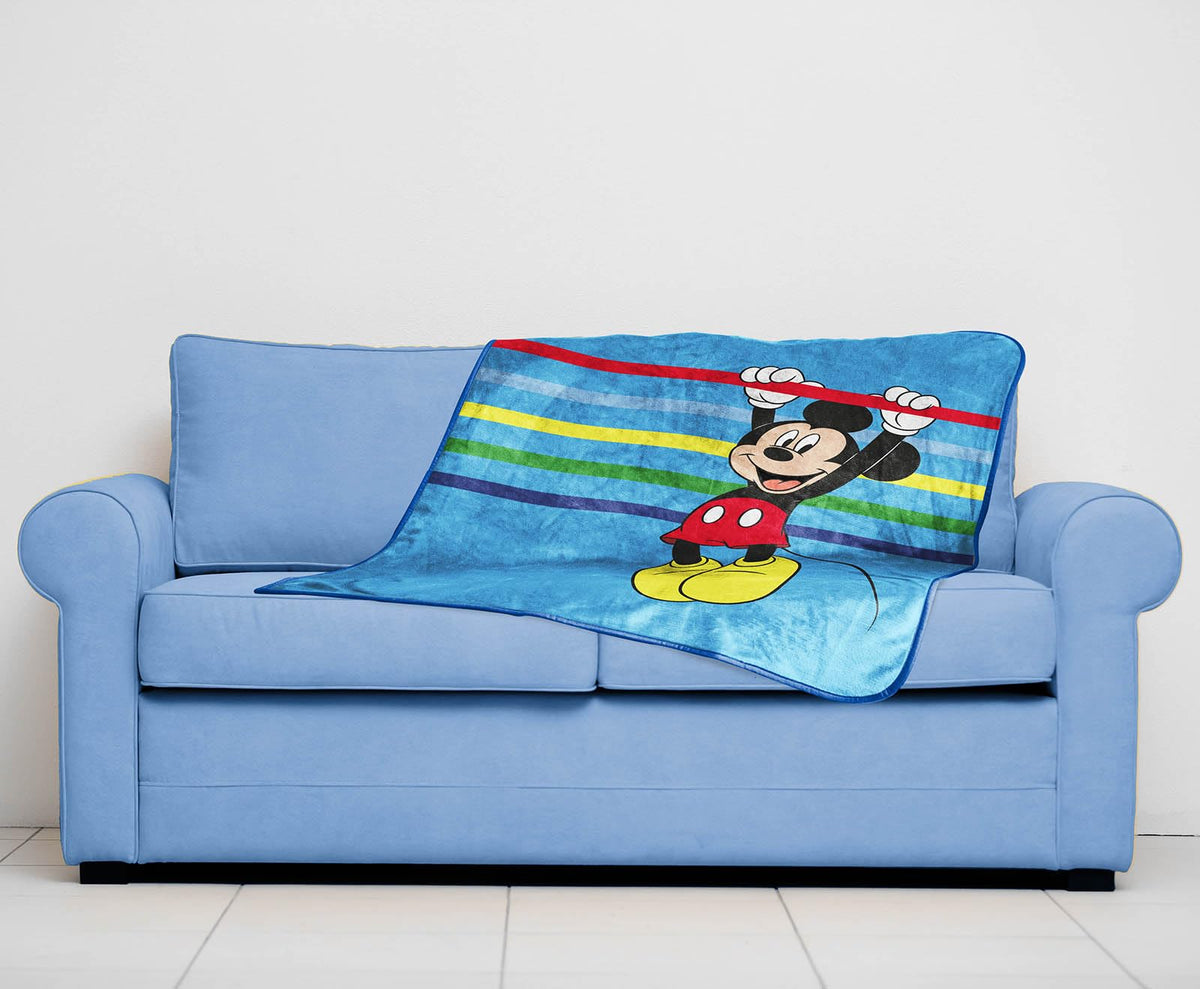 Disney Mickey Mouse Plush Travel Throw Blanket - Measures 40 X 50 Inches - Super Soft & Cozy Travel Accessories