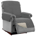 Sofa Shield Patented Recliner Slip Cover, Large Cushion Protector, Reversible Stain And Dog Tear Resistant Slipcover, Quilted Microfiber 28” Seat, Washable Covers For Dogs Pets Kids, Charcoal Linen