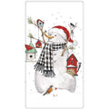 Mary Lake Thompson Christmas Flour Sack Towel  Birdhouse Snowman