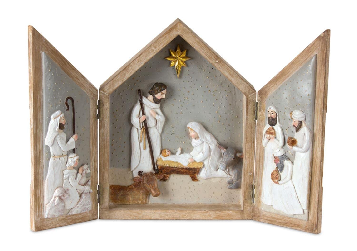 Melrose Modern Home Decorative Nativity Box 16' L X 10.5' H Resin