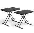 MAKE CHANGES Folding Table 2 Pack,30 Inch-Small Desk Adjustable Height TV Tray for Laptop, Couch, Camping - Heavy Duty Utility F