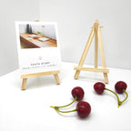 Juxiamal 4Pcs Mini Wood Display Easels, Small Table Top Easels, Artist Triangle Easels For Displaying Canvas Paintings, Weddings