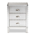 Baxton Studio Claude 17.72-inch W x 13.78-inch D End Table, Silver (160-10250-HiT)