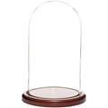 Plymor 5.5 x 10 Glass Display Dome Cloche (Walnut MDF Base)