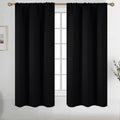Diraysid Black Blackout Curtains For Bedroom And Living Room Thermal Insulated Room Darkening Curtains Drapes, 42 X 63, 2 Panels