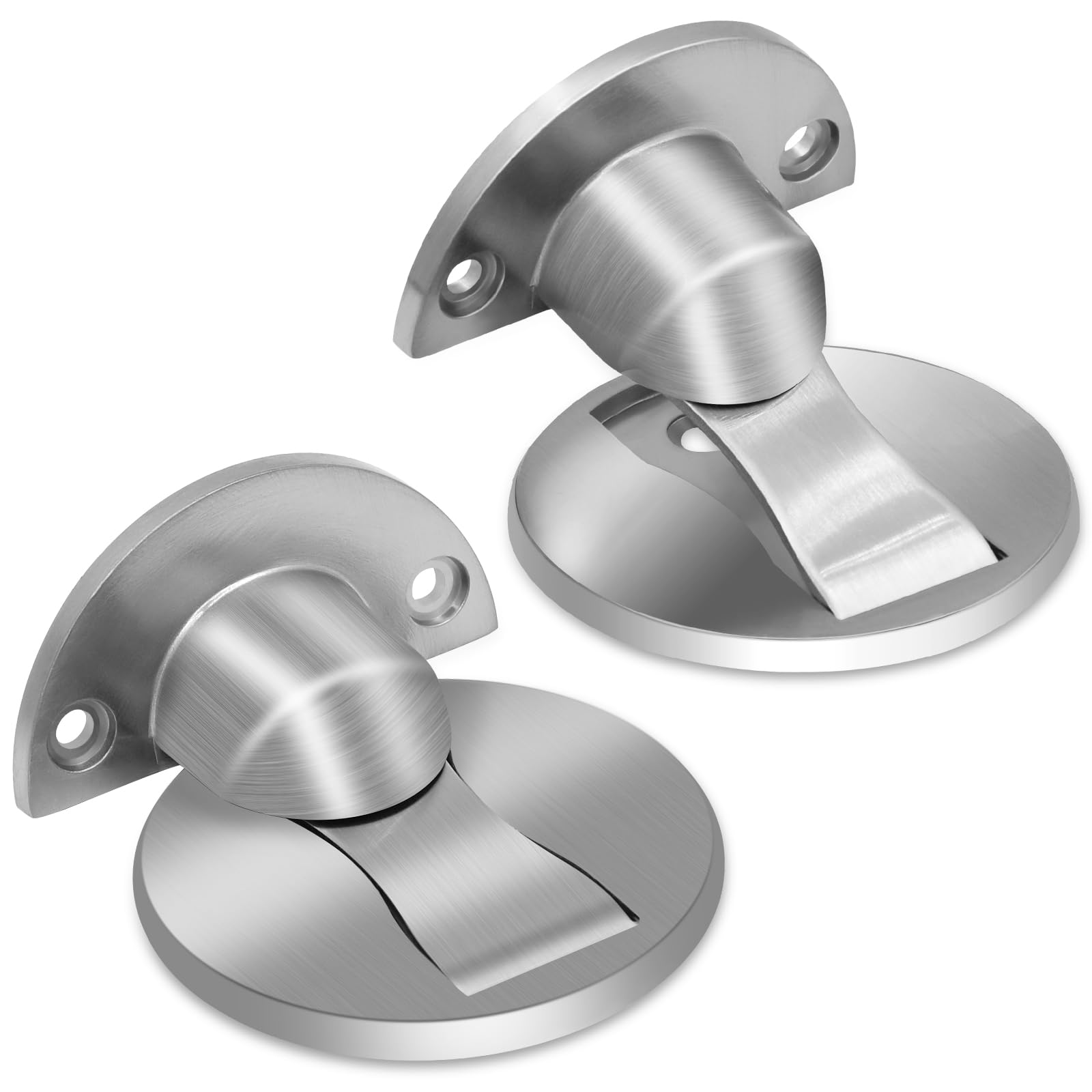 Magnetic Door Stops, Floor Mount Magnetic Door Stoppers, No Drill, Stainless Steel Magnetic Door Catch Door Holder, Door Stopper