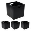 Anbers 4 Packs Collapsible Plastic Cube, Square Foldable Storage Cube Bins