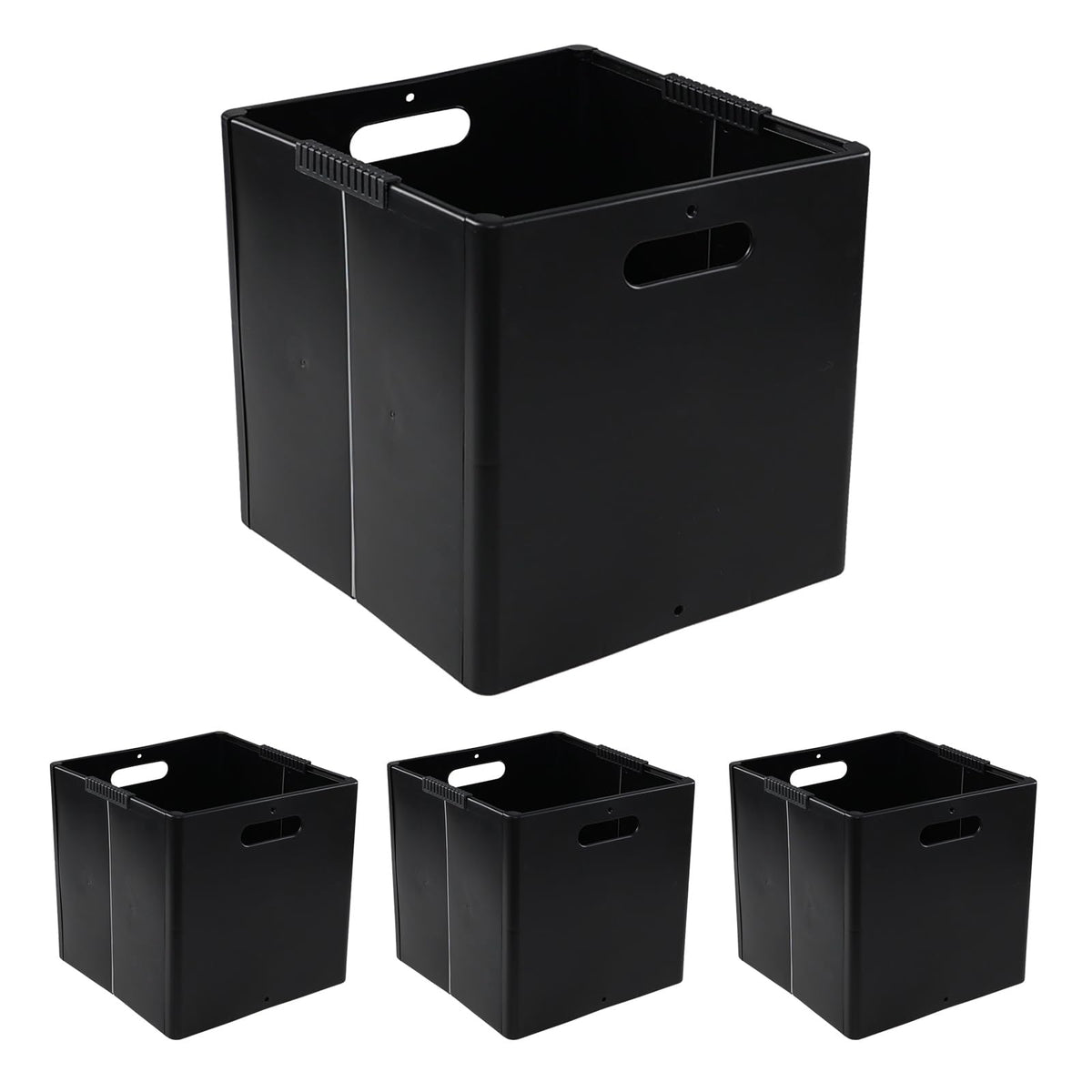 Anbers 4 Packs Collapsible Plastic Cube, Square Foldable Storage Cube Bins