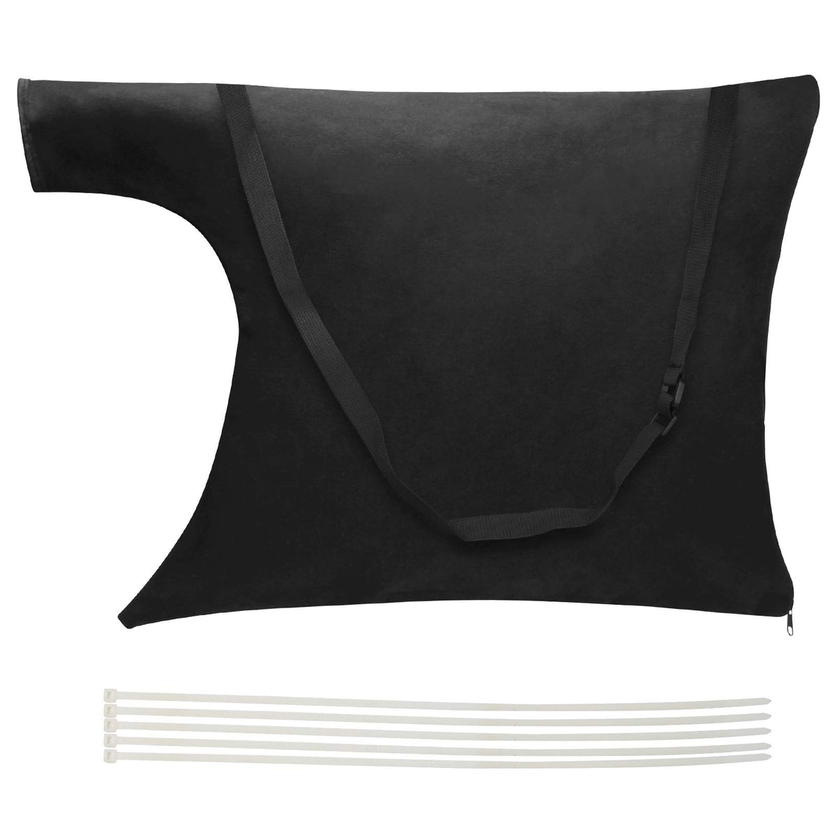 Luxiv Blower Leaf Bag 20 X 24 Inches, Black Leaf Blower Replacement Bag Leaf Blower Vacuum Bag With Zipper And Shoulder Strap (1