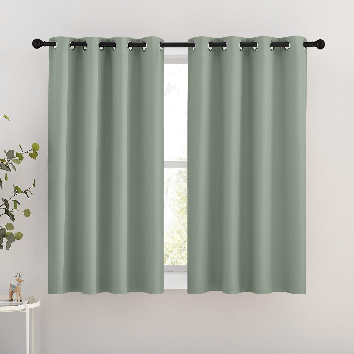 Nicetown Blackout Curtains 54 Inch Length For Bedroom - Grommet Thermal Insulated Solid Window Treatments Room Darkening Drapes