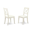 East West Furniture Avbo5-Lwh-Lc 5 Piece Dining Set Includes An Oval Dining Room Table With Butterfly Leaf And 4 Faux Leather Upholstered Chairs, 42X60 Inch, Linen White