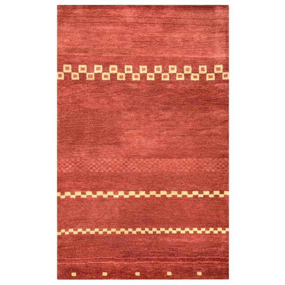 Alora Decor Desert 8' X 10' Abstract Rust/Khaki Hand Tufted Area Rug