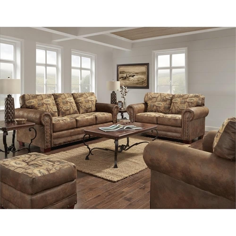 American Furniture Classics Model River Bend 4-Piece upholstery set, Brown