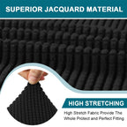 Turquoize 3 Piece T Cushion Sofa Slipcovers Sofa Cover For T Cushion Sofa Couches Stretch Couch Cover Furniture Covers With 2 Individual T Cushion Covers, Machine Washable (2 Cushion Sofa, Black)