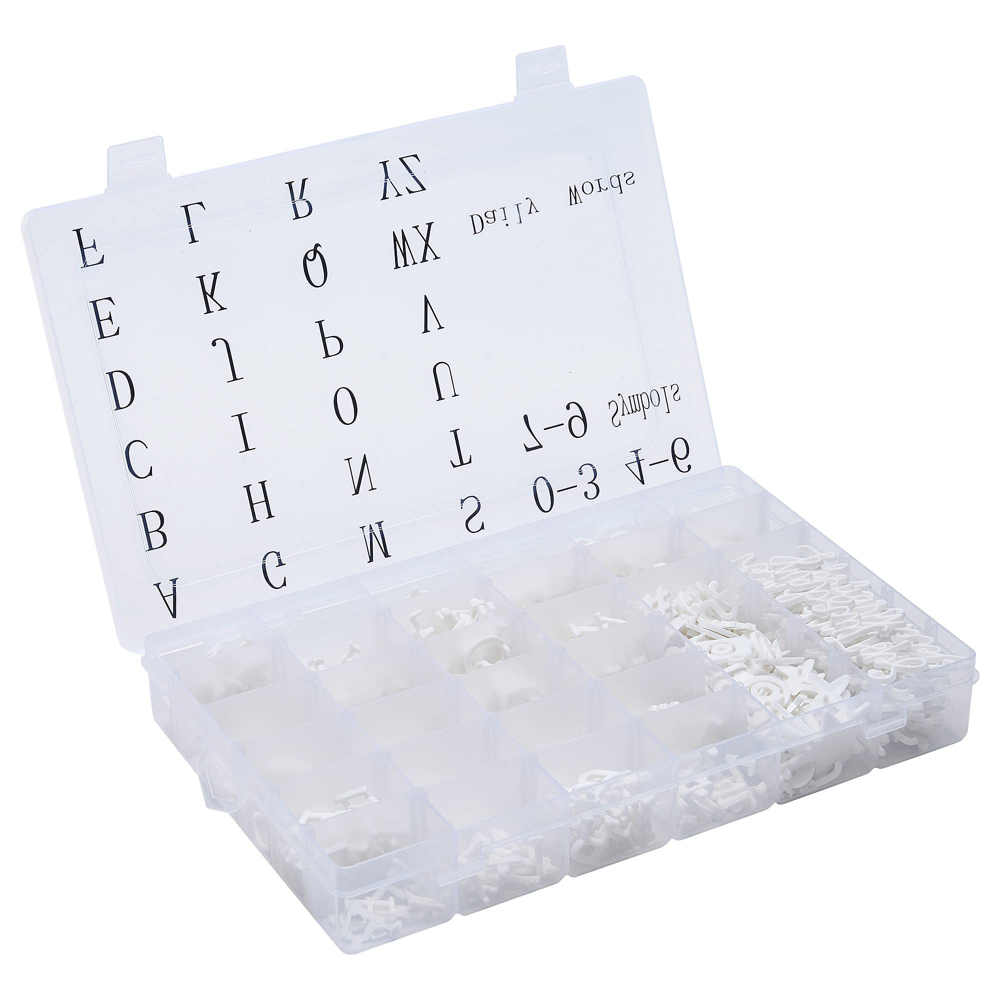 3/4 Inch Letters For Felt Letter Board, Pre-Cut 715 Pieces Including Letters,Numbers,Symbols,Daily Words With Sorting Tray For C