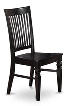 East West Furniture SHWE3-BLK-W 3 Piece Kitchen Table & Chairs Set Contains a Round Dining Room Table with Pedestal and 2 Dining Room Chairs, 42x42 Inch, Black