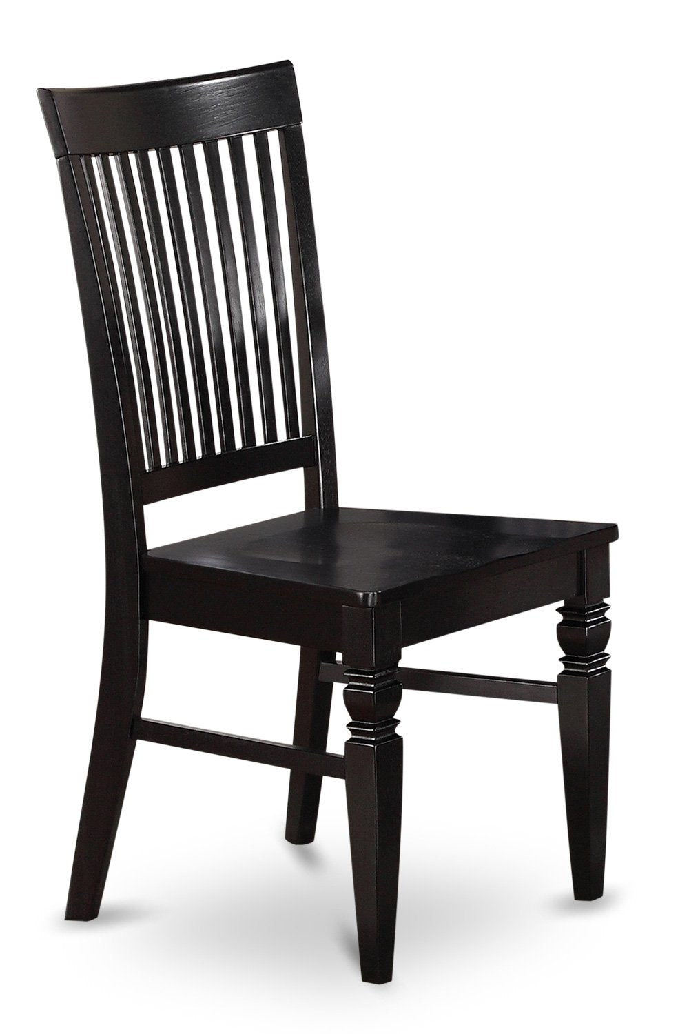 East West Furniture SHWE3-BLK-W 3 Piece Kitchen Table & Chairs Set Contains a Round Dining Room Table with Pedestal and 2 Dining Room Chairs, 42x42 Inch, Black