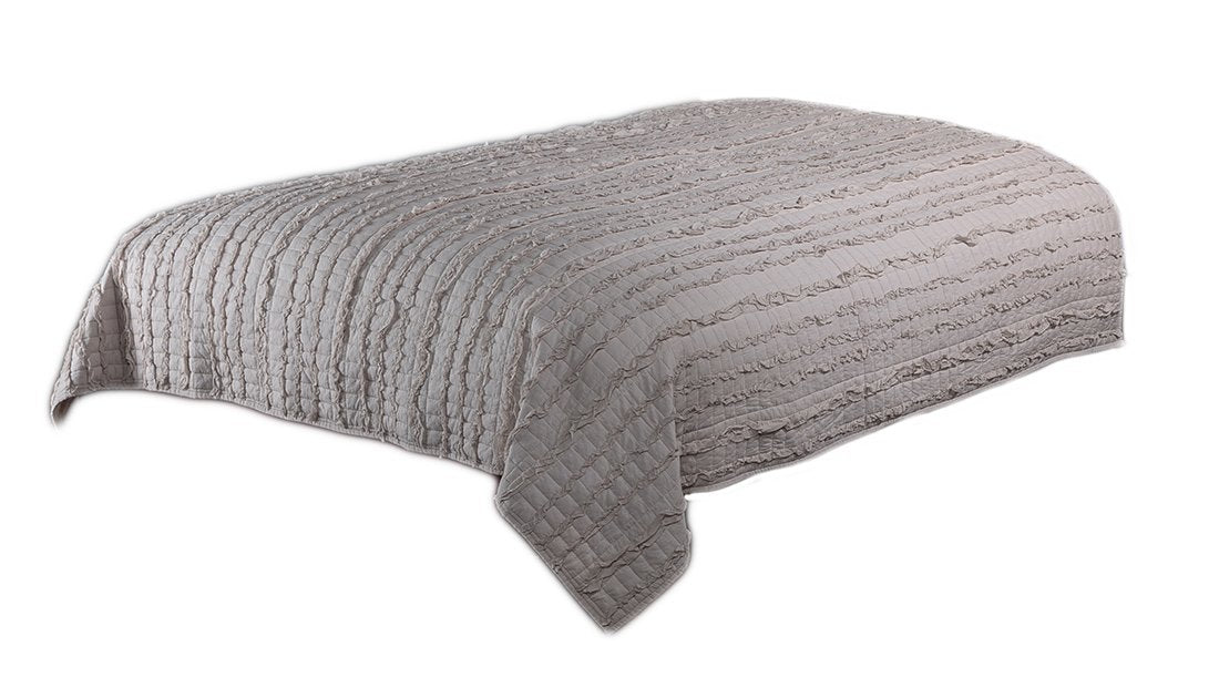 Rizzy Home | BT3015 | Polyester Quilt | 106&quot;x92&quot; Brown/Pink/ Geometrical