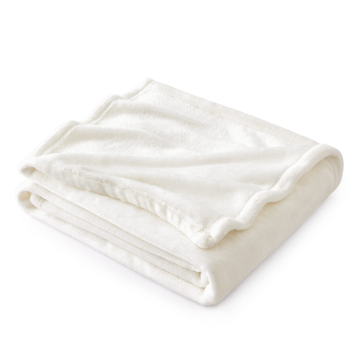 Bedsure Fleece Blanket Throw Blanket - Cream Lightweight Blanket For Sofa, Couch, Bed, Camping, Travel - Super Soft Cozy Microfi
