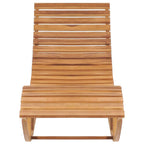 vidaXL Daybed, Rocking Sun Lounger with Cushion, Wooden Sun Lounger for Poolside Deck Garden Porch Balcony, Retro Style, Solid Wood Teak
