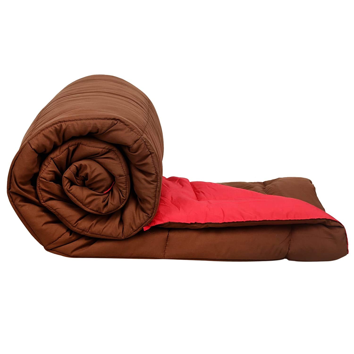 Svt Microfiber 200Tc Comforter (Single_Coffee & Pink)