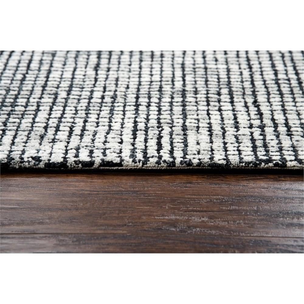 Rizzy Home Alora Decor Storm 3' X 5' Tweed Black/Beige Hand-Tufted Area Rug