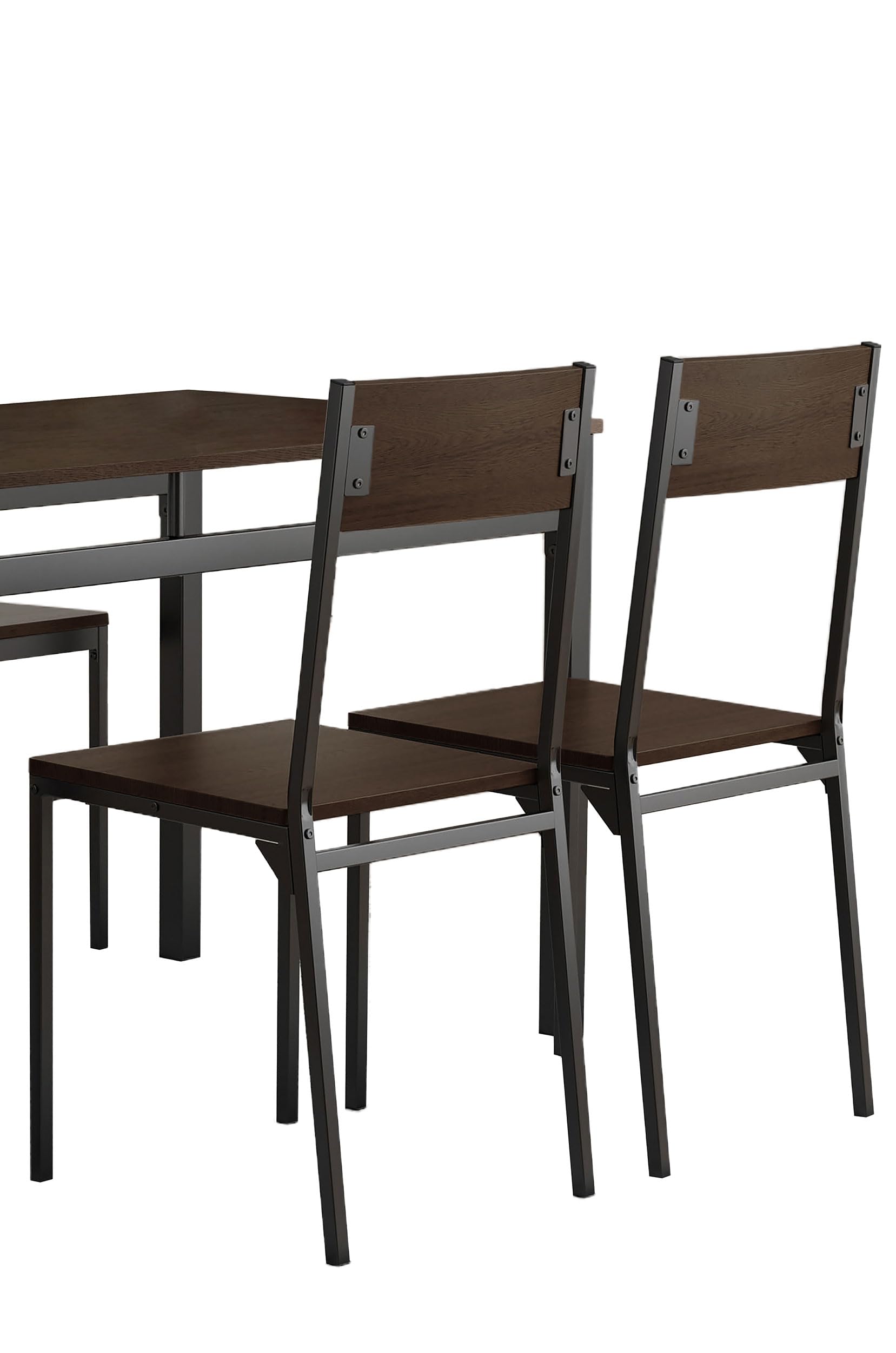 Coaster Furniture 5-Piece Dark Brown and Matte Black Dining Set 150505
