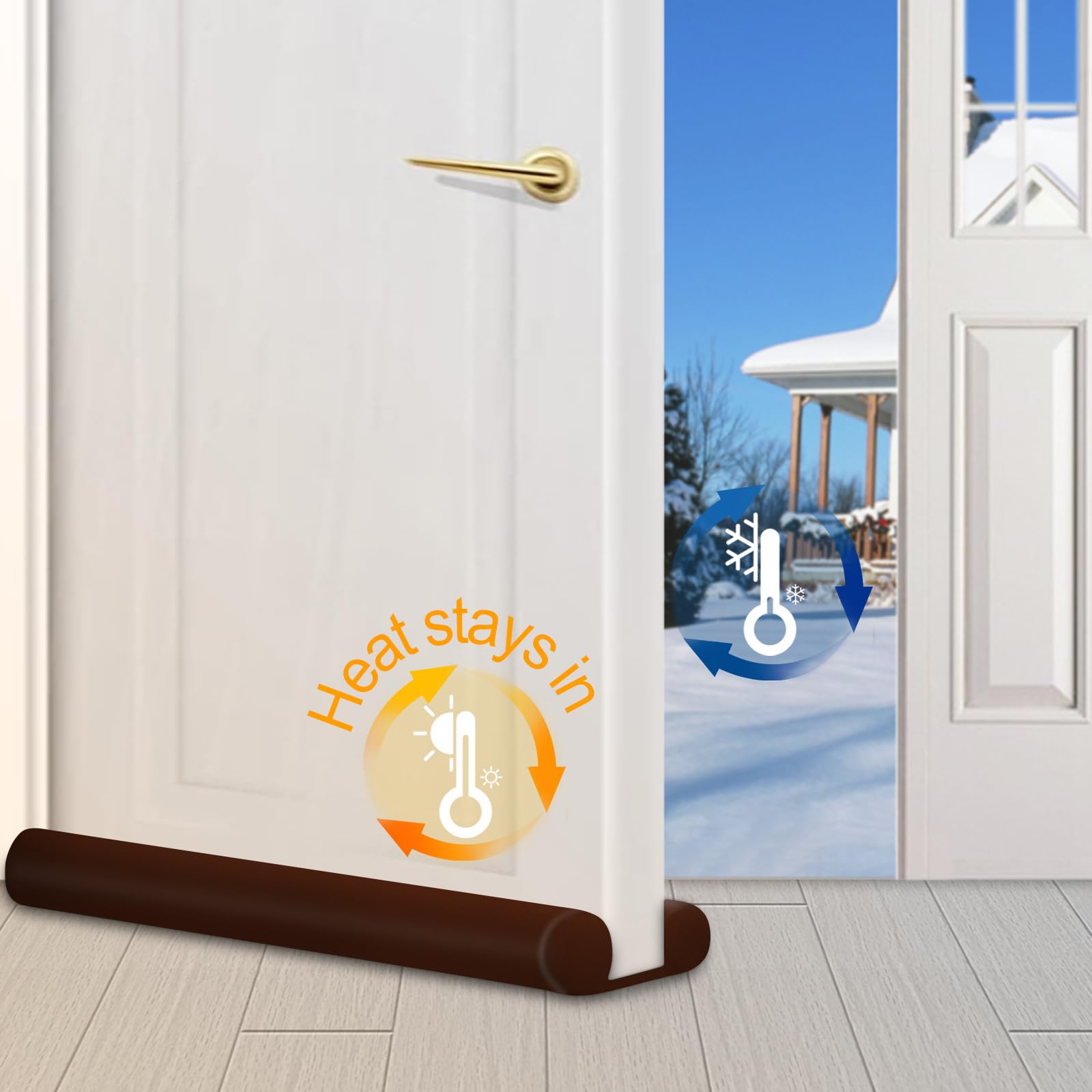 Maxtid Small Door Draft Blocker 30' Double Door Draft Sealers For Bottom Of Door Weather Seal Strips Soundproof Door Seal