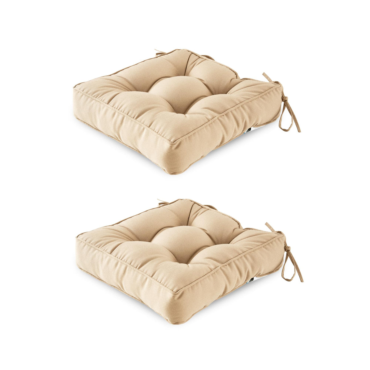 Artplan Outdoor Seat Cushions Cearance For Wcker Chairs,19'X19' Set Of 2 Patio Square Chair Cushions For Outdoor Furniture,Wit