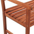 vidaXL Rustic Patio Bench in Solid Acacia Hardwood, 47.2”- Comfortable Outdoor Seating with Armrests and Weather-Resistant Finish