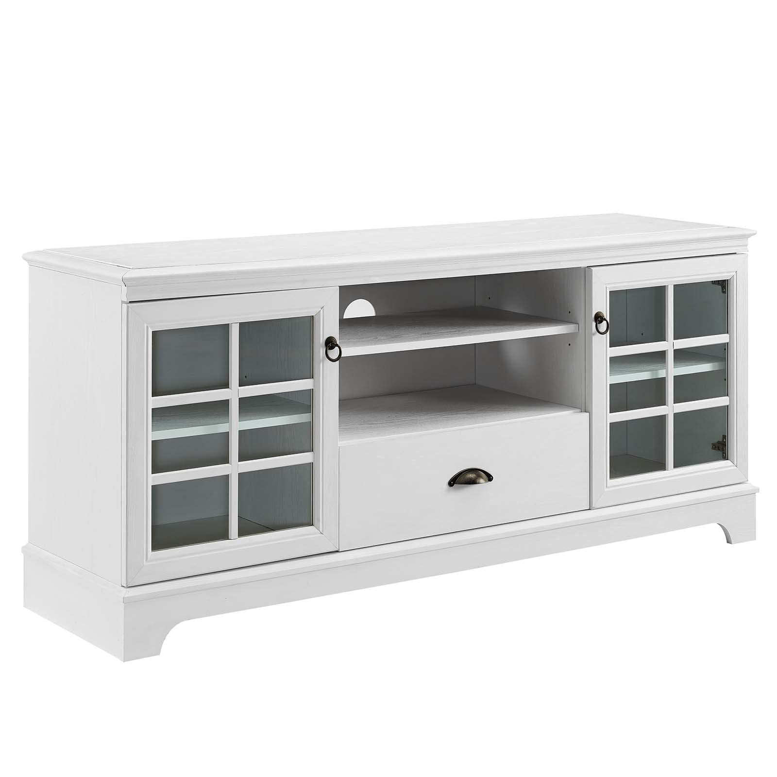Modway Pacific Coastal Contemporary 59&quot; TV Stand in White, 59 Inch