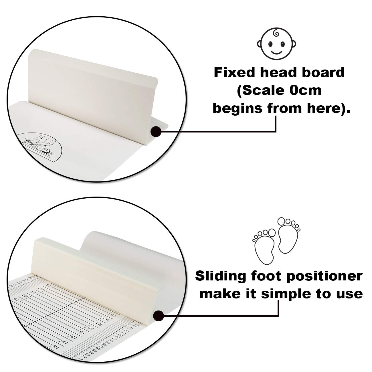 Medarchitect Baby Height Measuring Mat, Infantometer Ruler,Growth Height Chart For Newborns, Toddlers, Infants,Home Use And Hous
