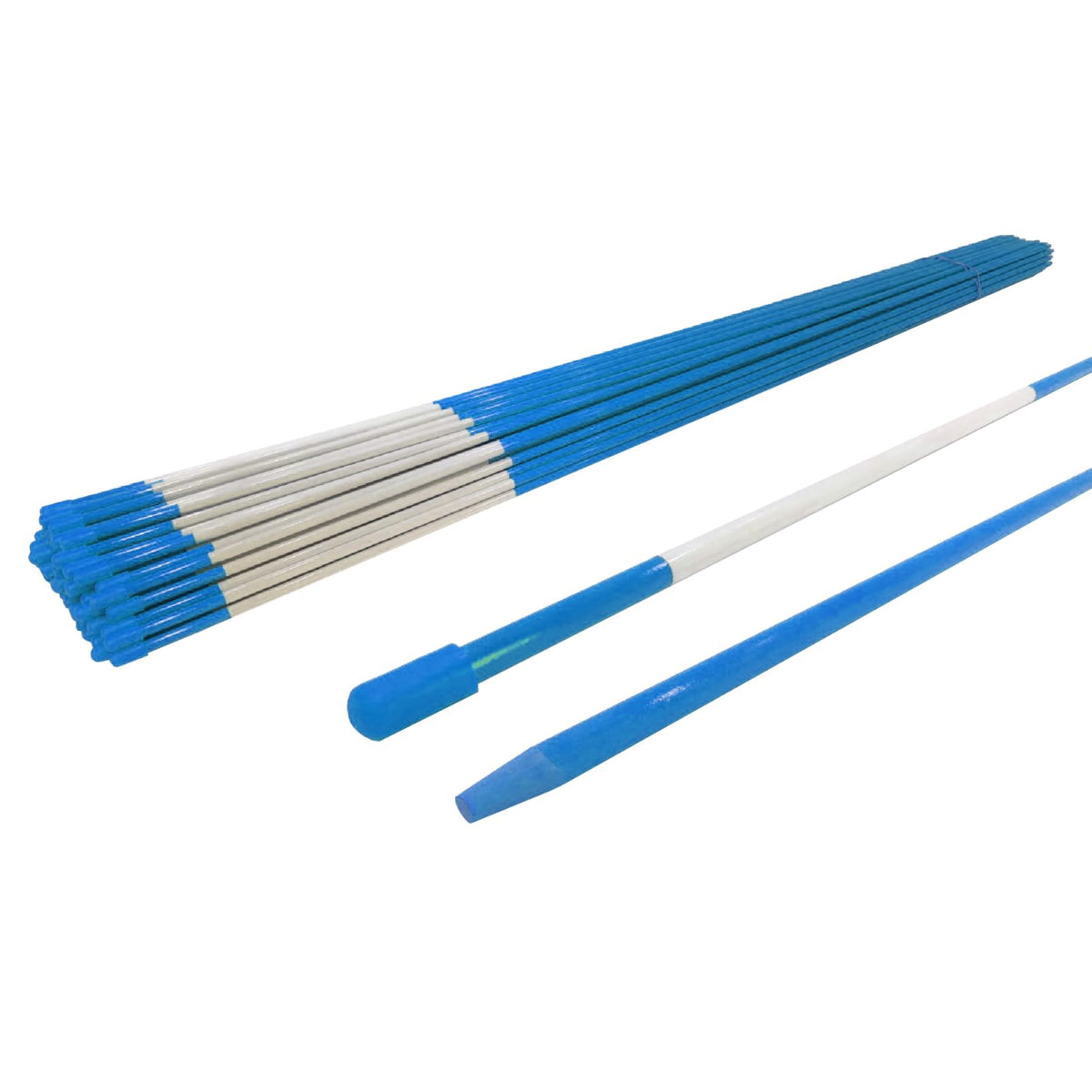 The Rop Shop | (Pack Of 15) (5/16 Inch) Blue 48 Inch Reflective Driveway Markers, Snow Stakes Poles For Snow Plowing Driveways,