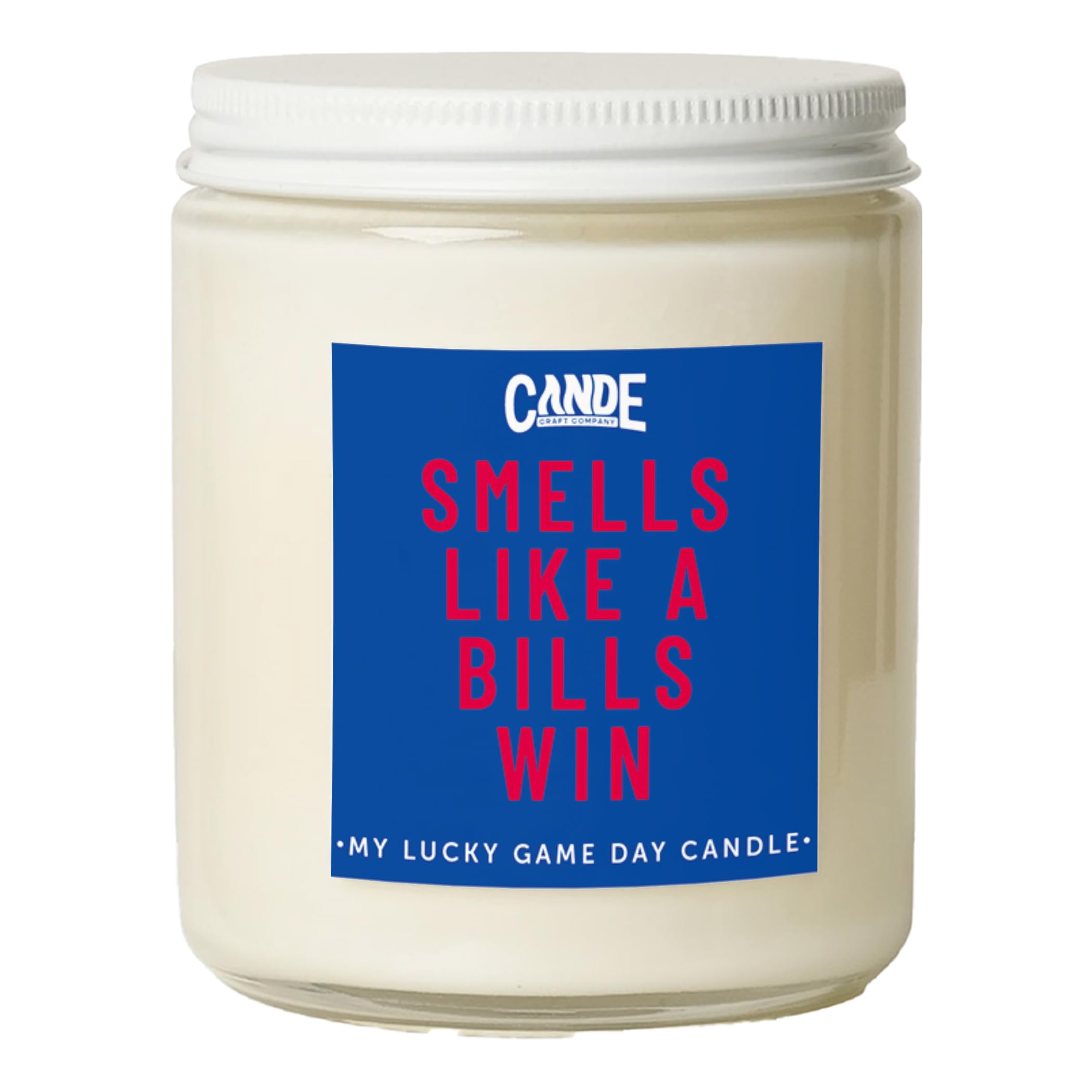 CE Craft - Smells Like A Bills Win Candle - Football Themed Candle, Gift for Dad, Gift for Son, Football Gift, New York Themed C