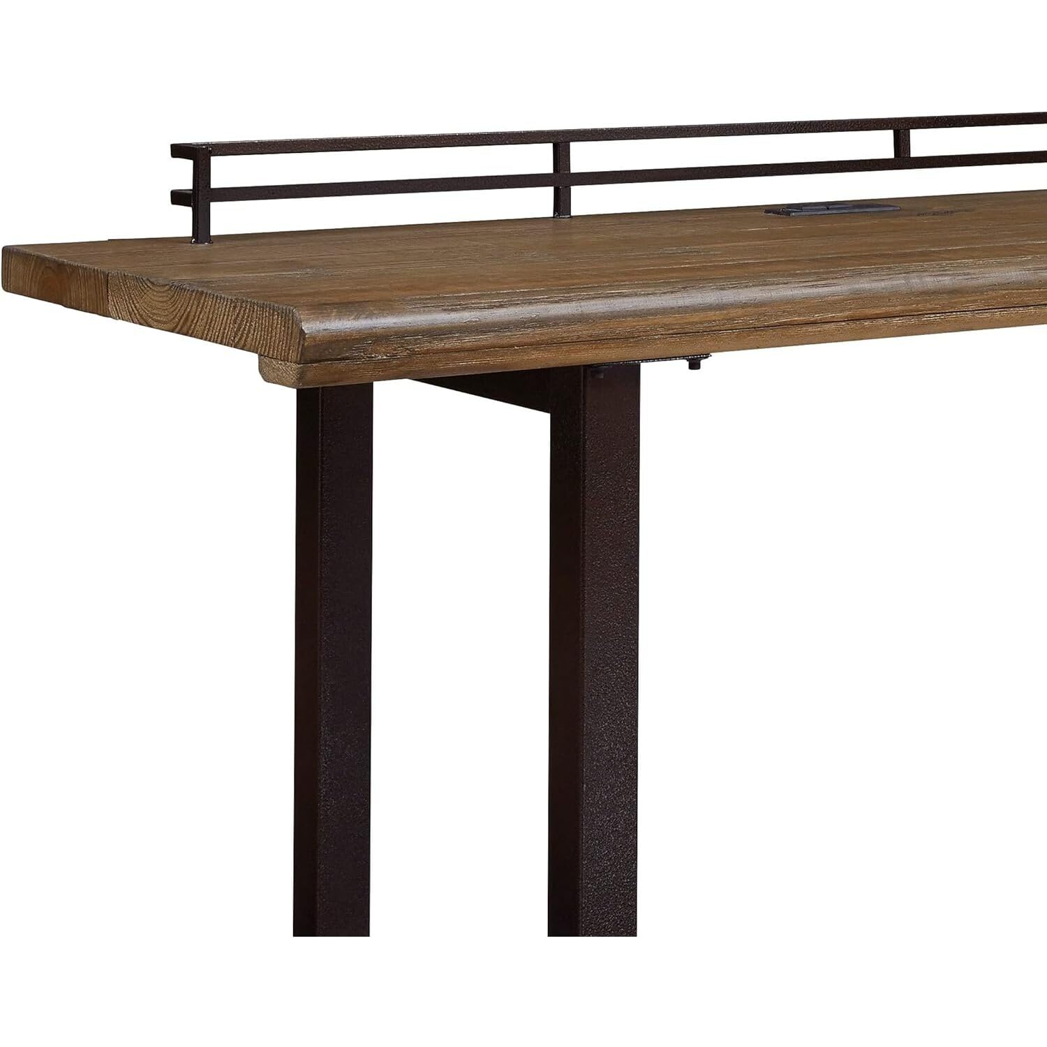 Progressive Furniture Harris Counter Table, Natural Reclaimed Elm/Rustic Black Metal