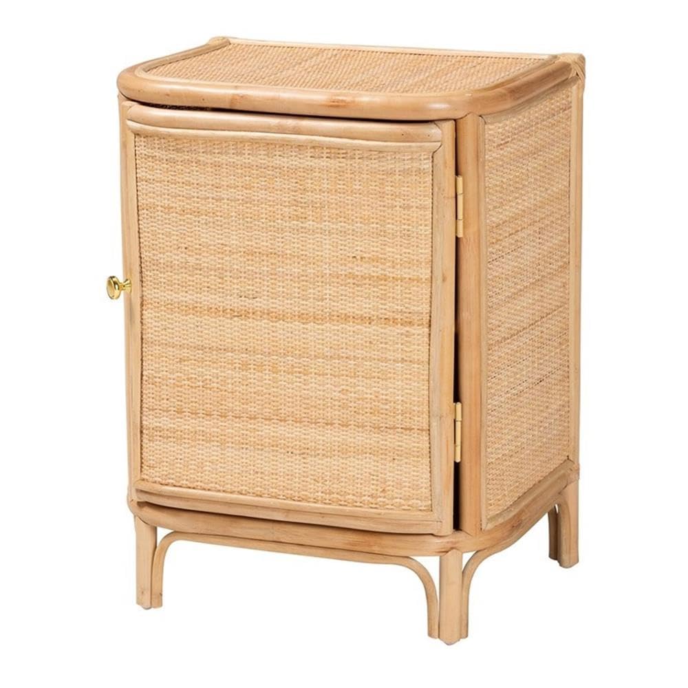 bali & pari Bohemian Natural Rattan Nightstand