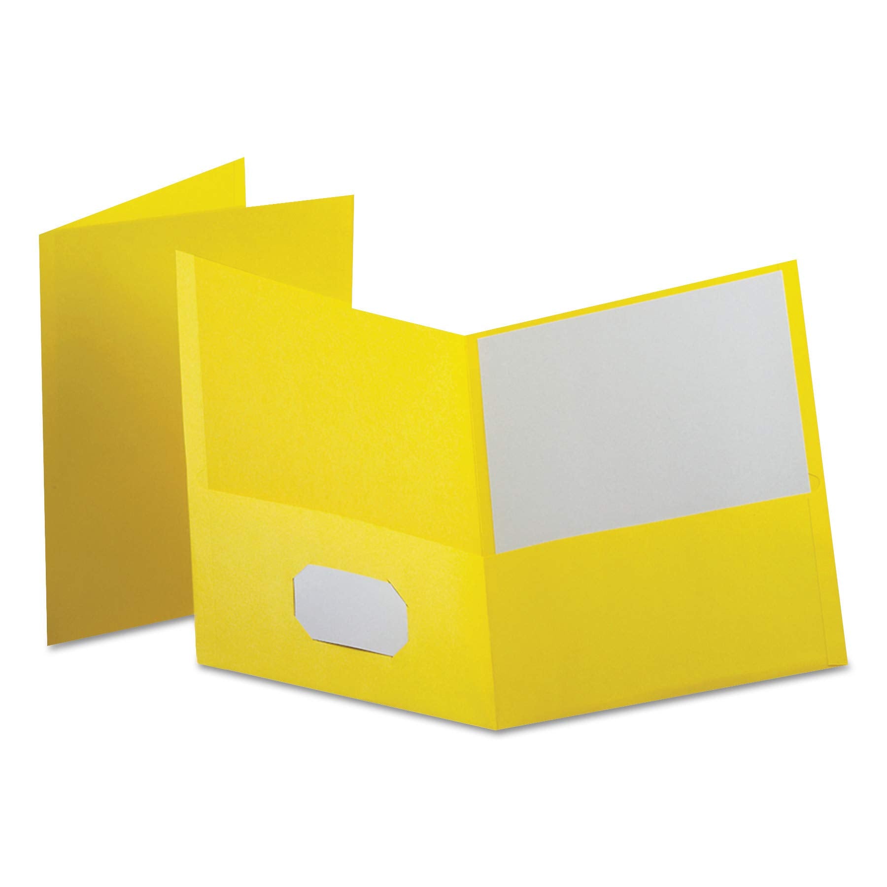Office Depot Twin-Pocket Portfolios, Yellow, Pack Of 10