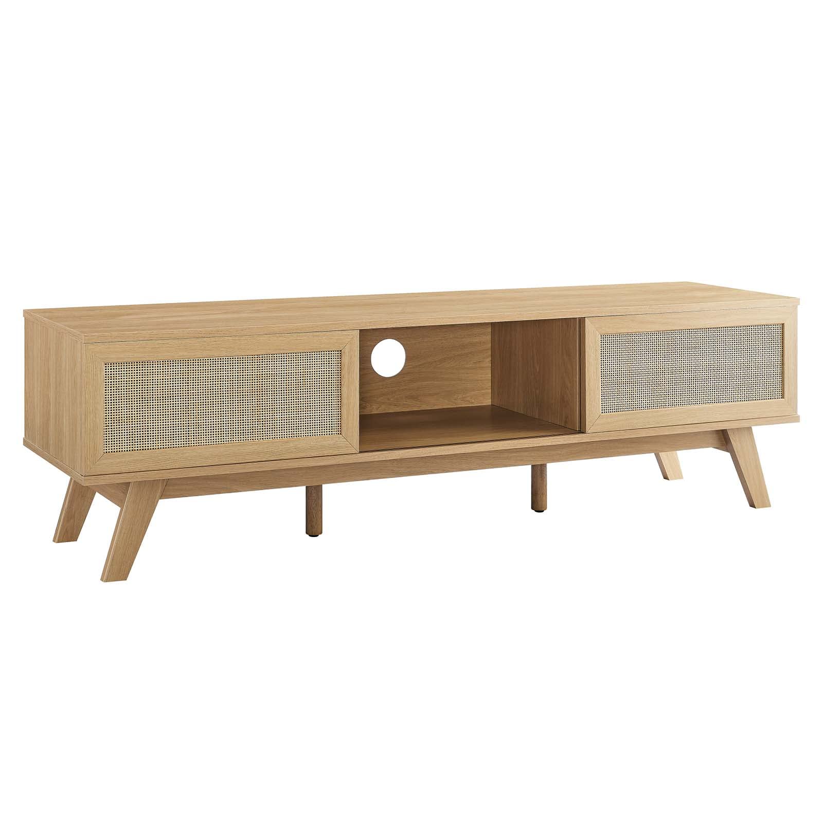 Modway Soma 60&quot; Rattan Tv Stand In Oak